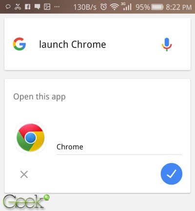 google now launch app command