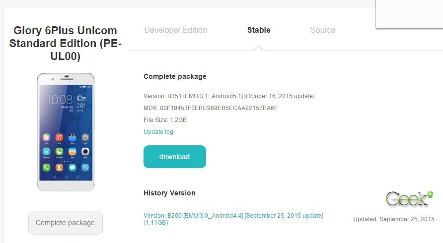honor 6 plus lollipop update