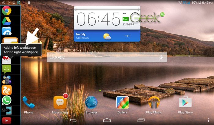 sidebar app switcher