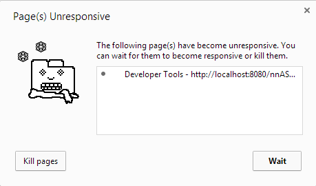tab unresponsive chrome