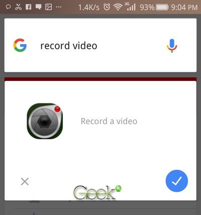 take photo google now command