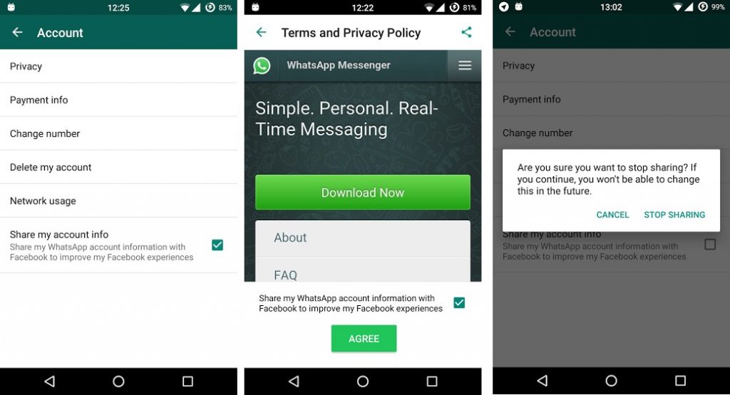 whatsapp facebook integration