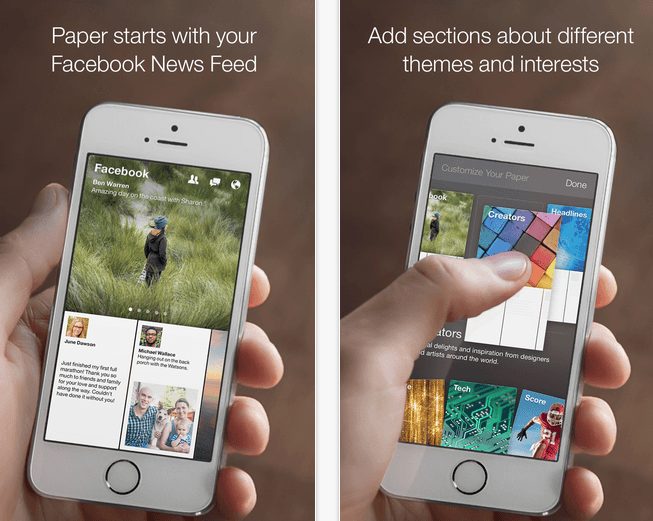 paper stories from facebook