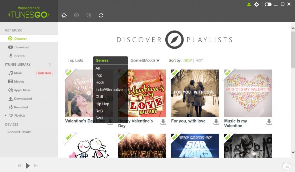 wondershare tunesgo playlist download