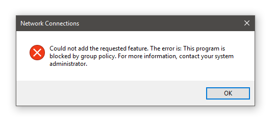 blocked by group policy editor