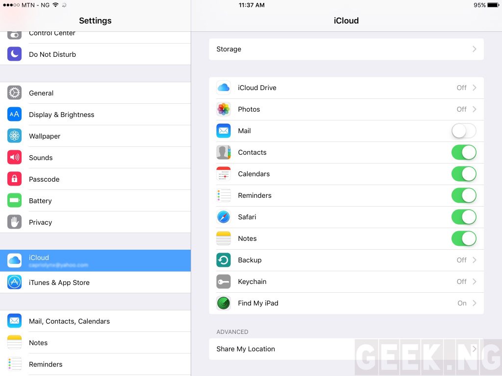 iCloud contacts sync