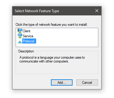 select network feature
