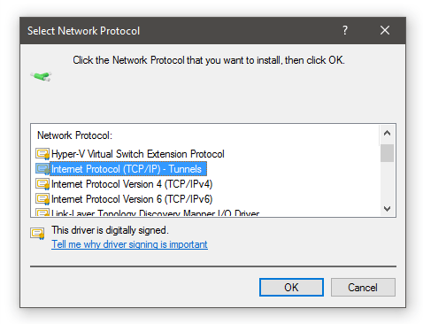 select network protocol