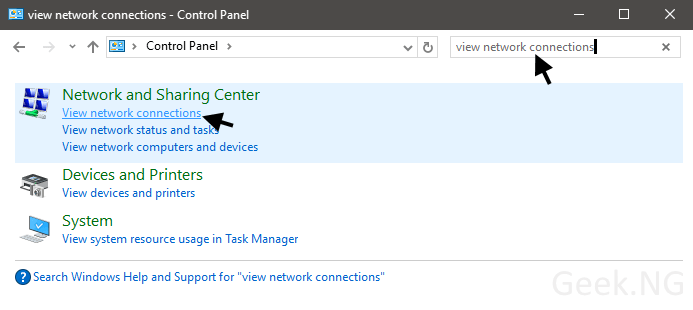 view network connections