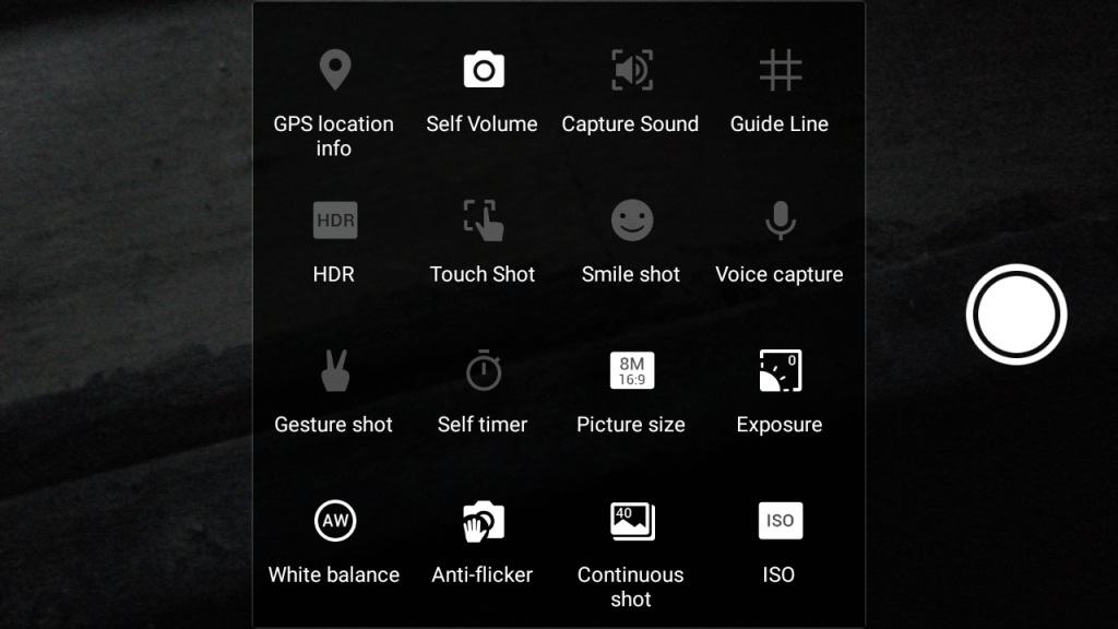 camera settings