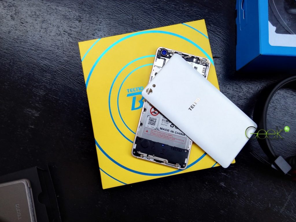 Tecno Boom J8 cover removed
