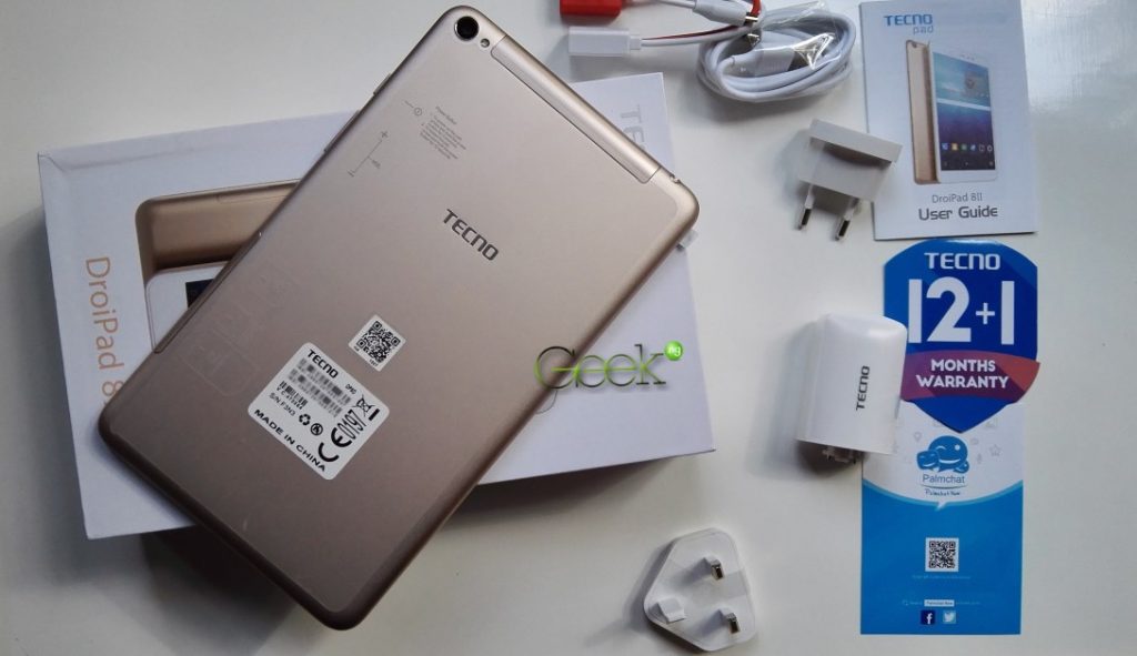 Tecno DroiPad 8II back