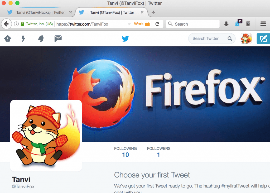 containers with different twitter accounts