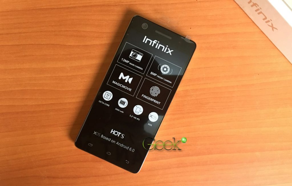 Infinix Hot S front