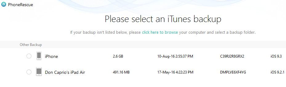 restore from itunes backup