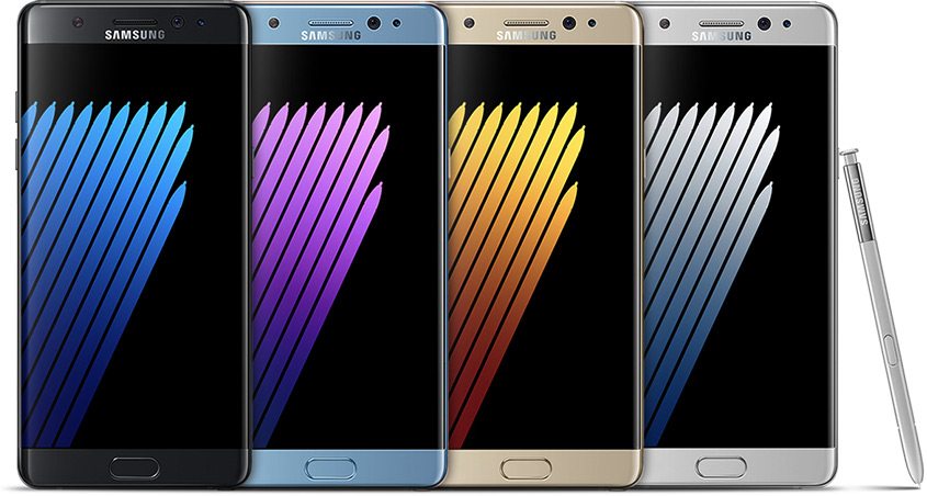 samsung galaxy note 7 colors