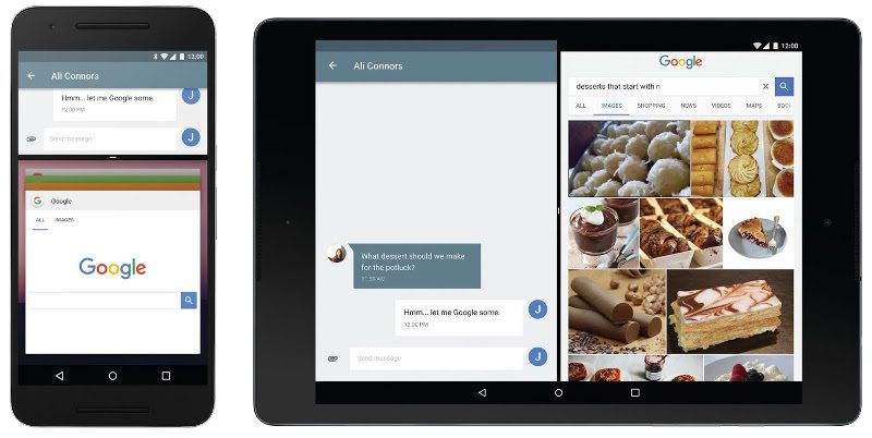 android n split screen