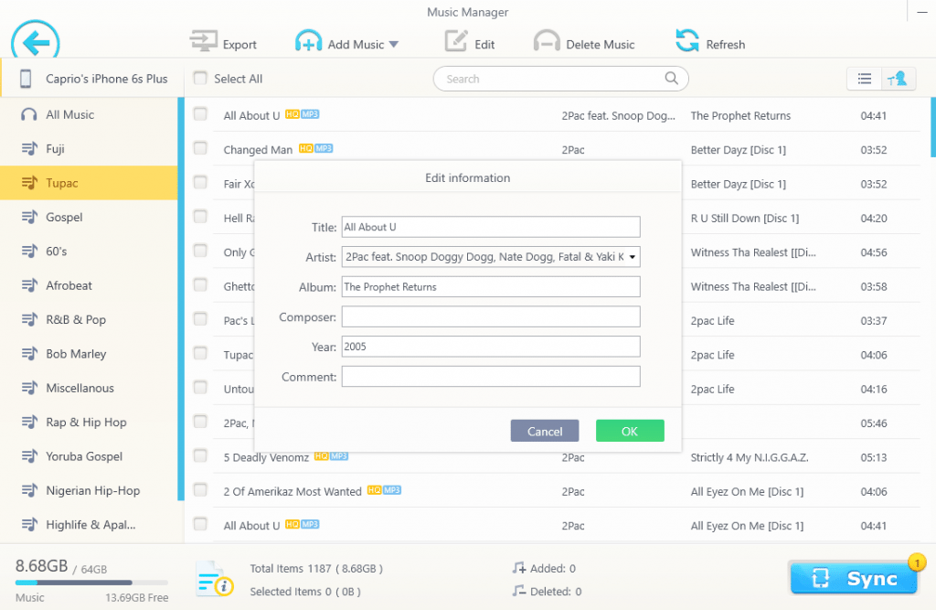 music manager for iphone