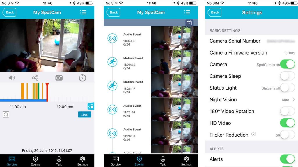Spotcam iOS app