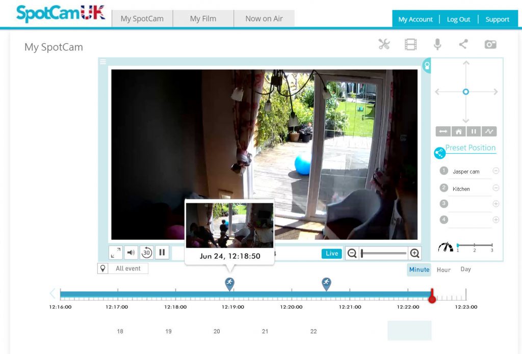 Spotcam eva web