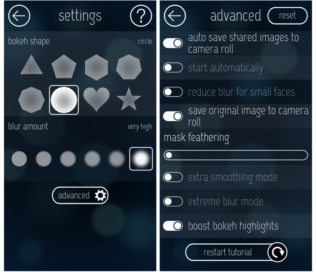 FabFocus settings