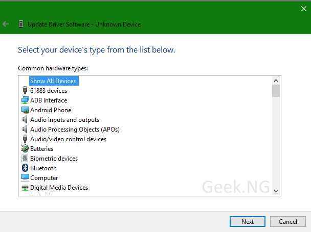 show-all-devices