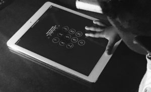 Child using ipad