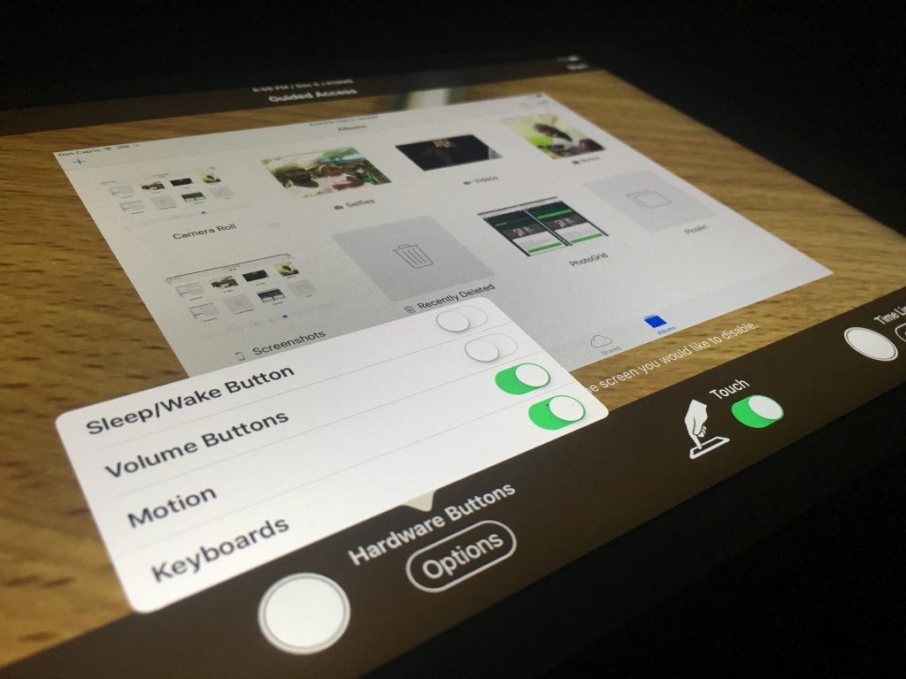 Guided access on iPad