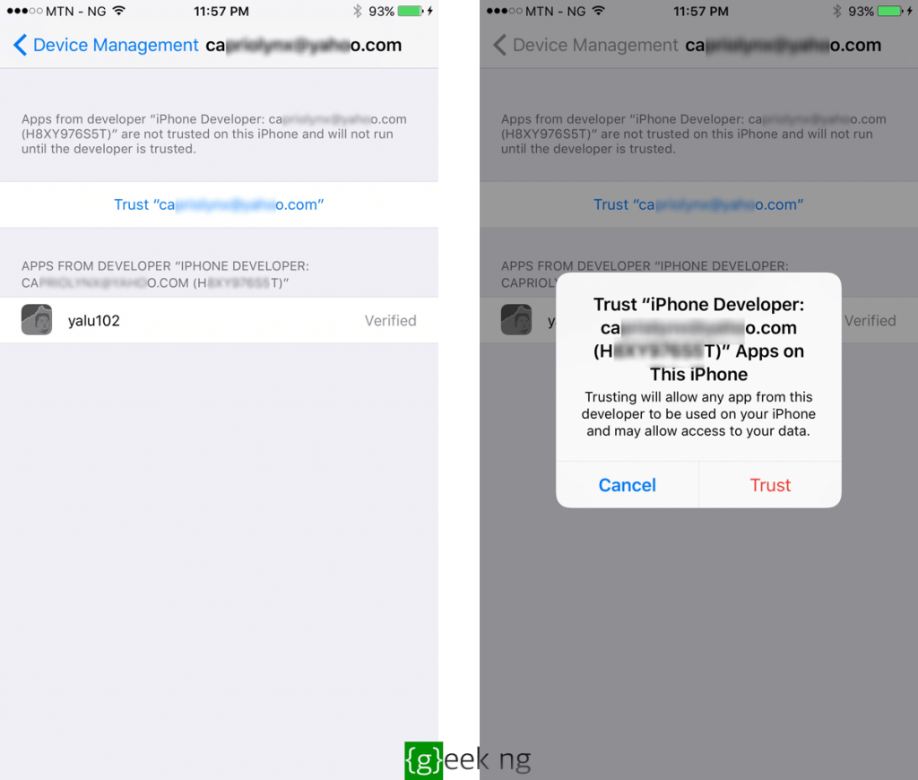trust iphone developer