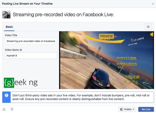 How To Broadcast a Pre-Recorded Video On Facebook Live
