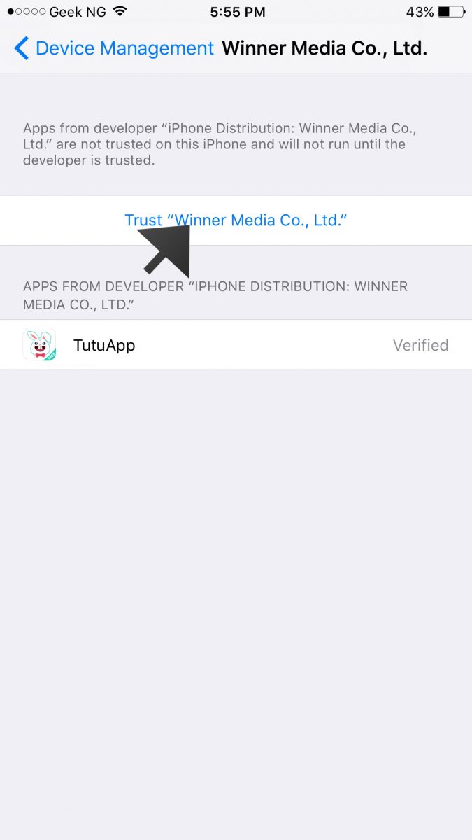 Trust enterprise certificate