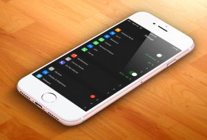 dark UI on iOS