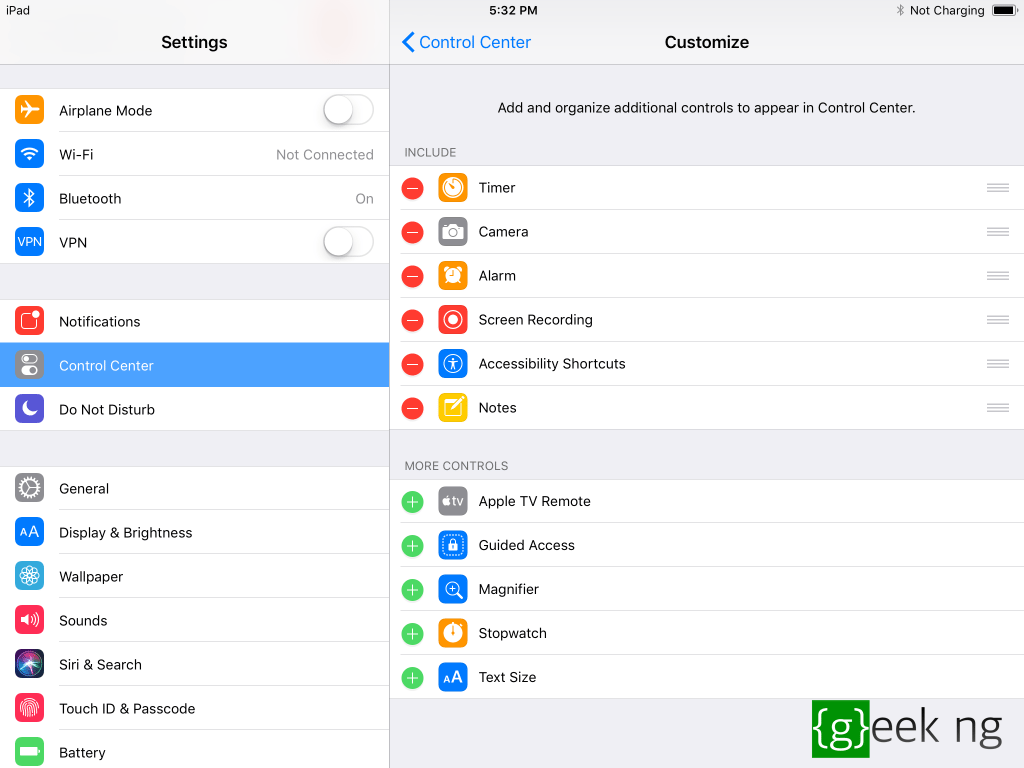 ios 11 control center