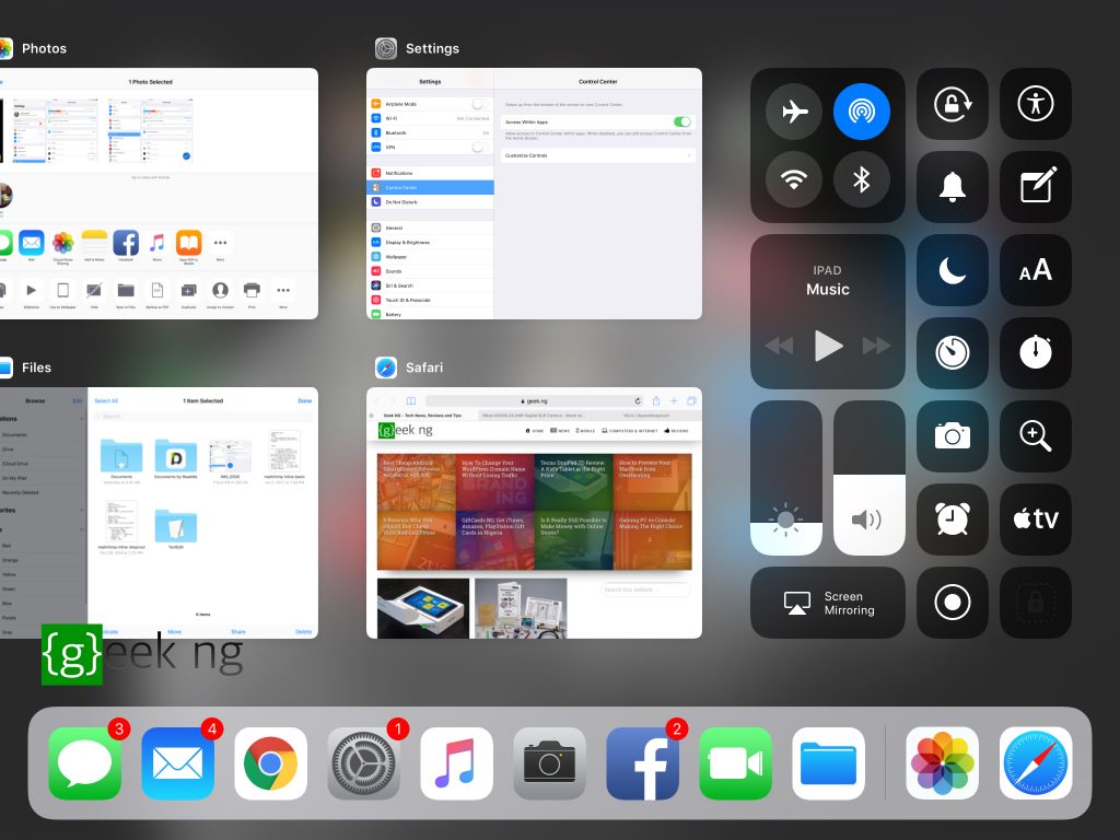 ios 11 control center