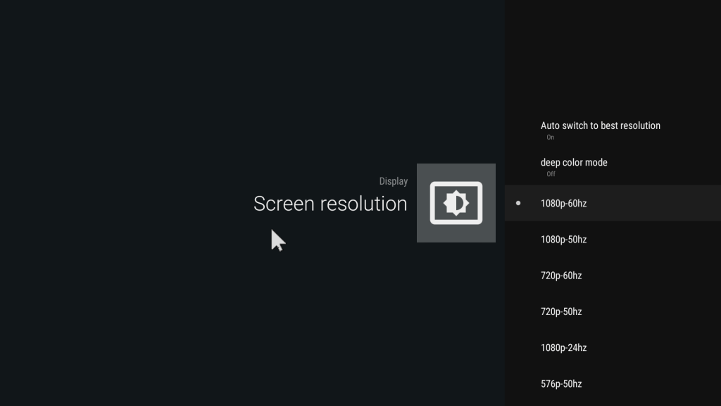android tv resolution
