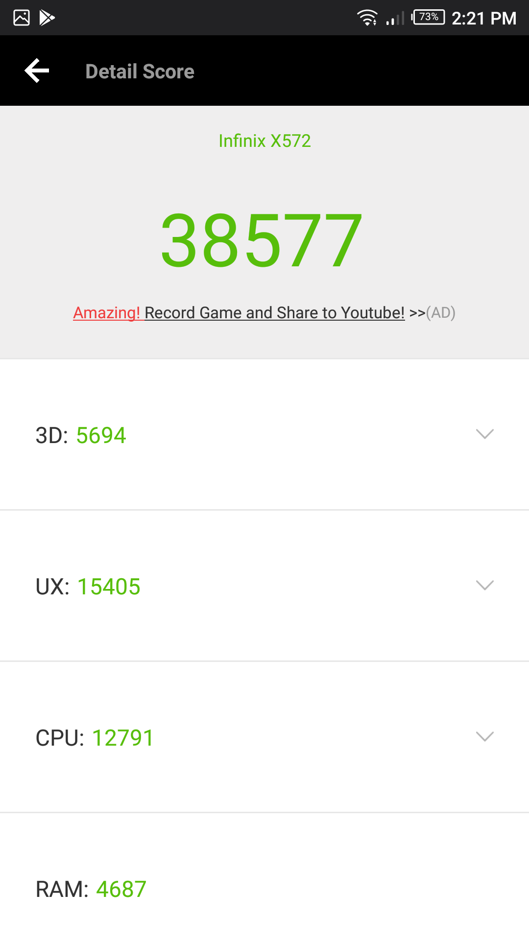 infinix note 4 antutu benchmark score