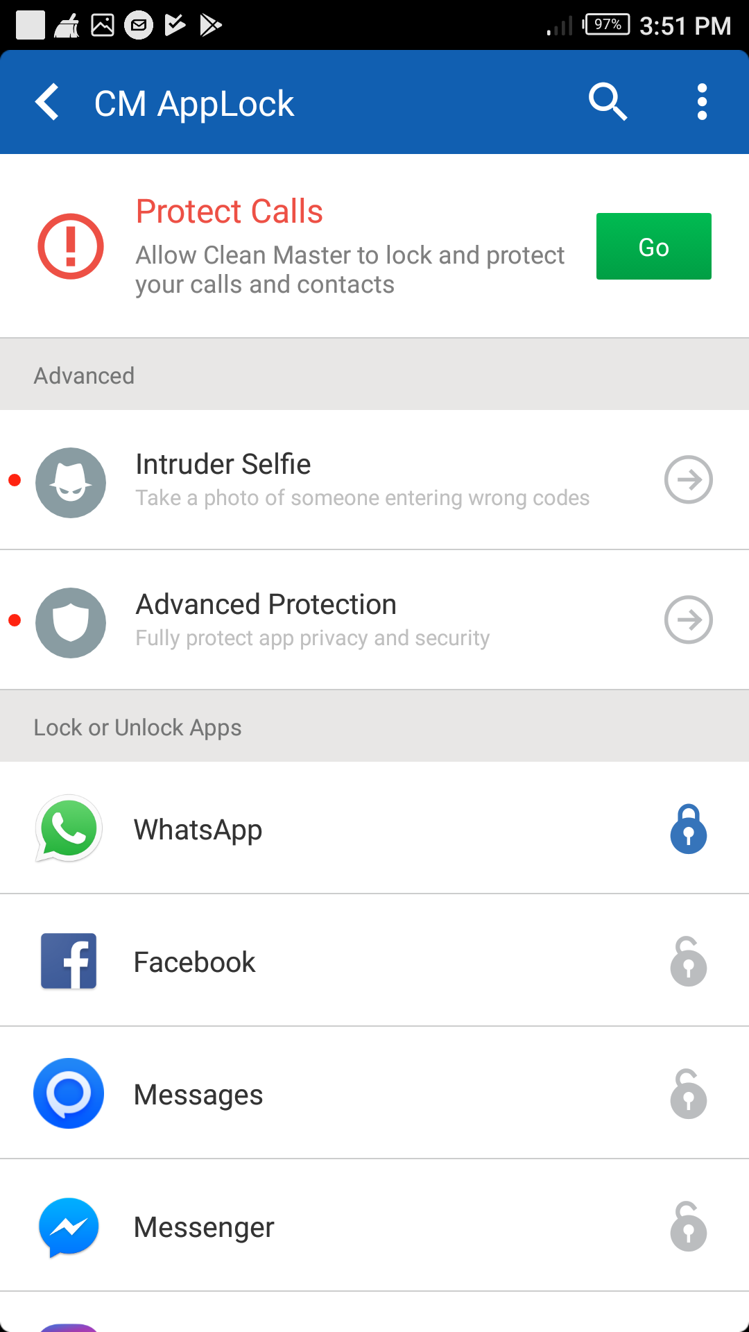 clean master app lock