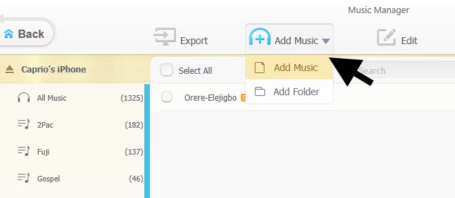 add music anytrans