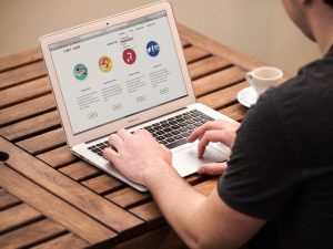 man using a computer