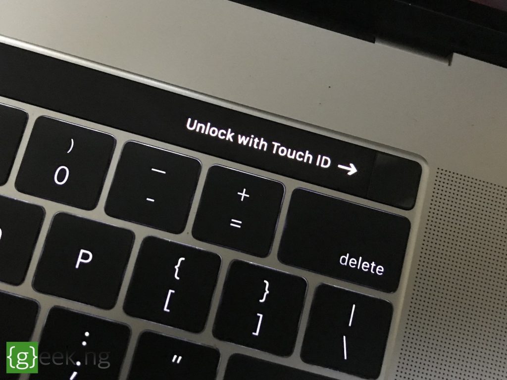touch id on macbook pro 2017