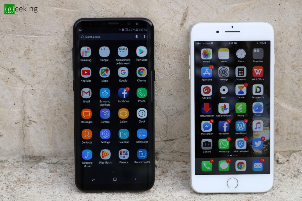 iphone 7 plus vs samsung galaxy s8+