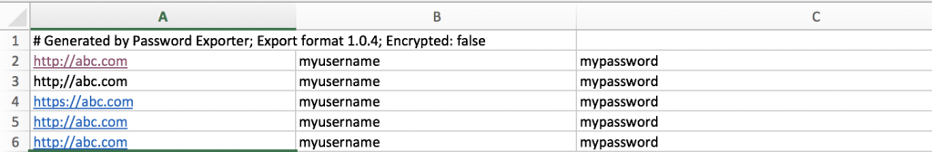 export passwords from chrome to safari