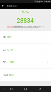 Vkworld Mix Plus AnTuTu Benchmark score