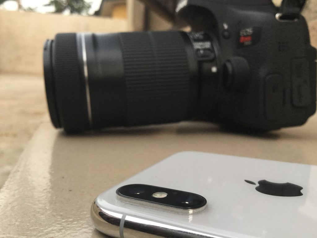 iPhone x with Canon EOS Rebel T6i