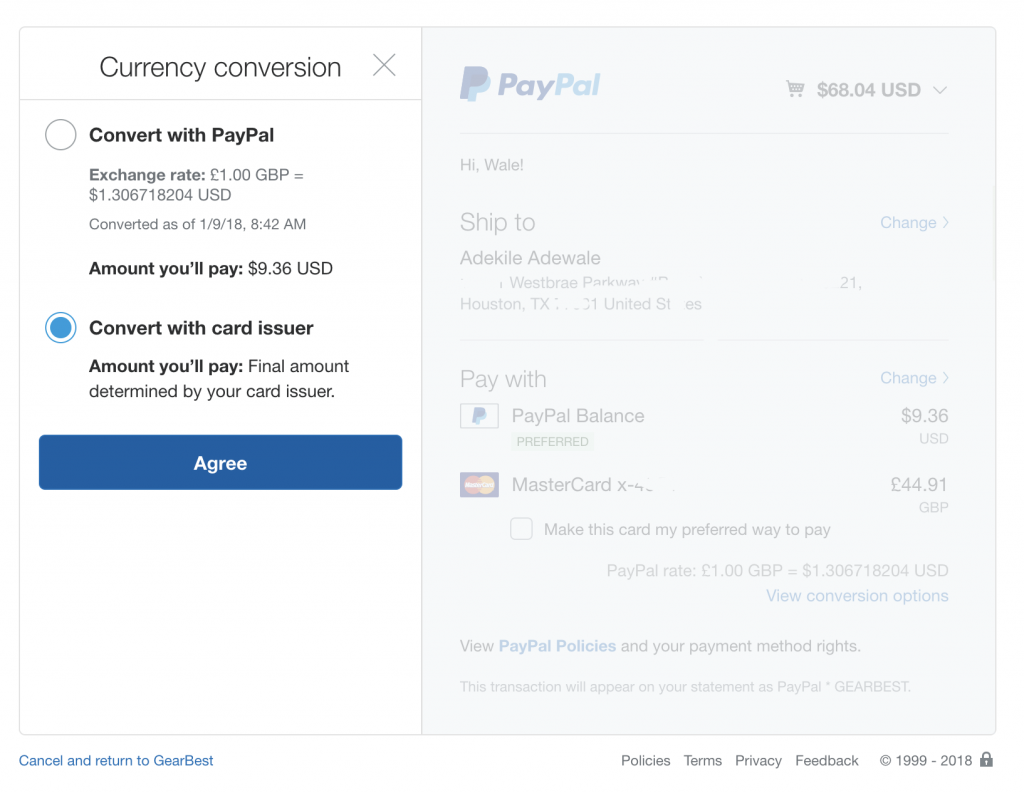 paypal payment
