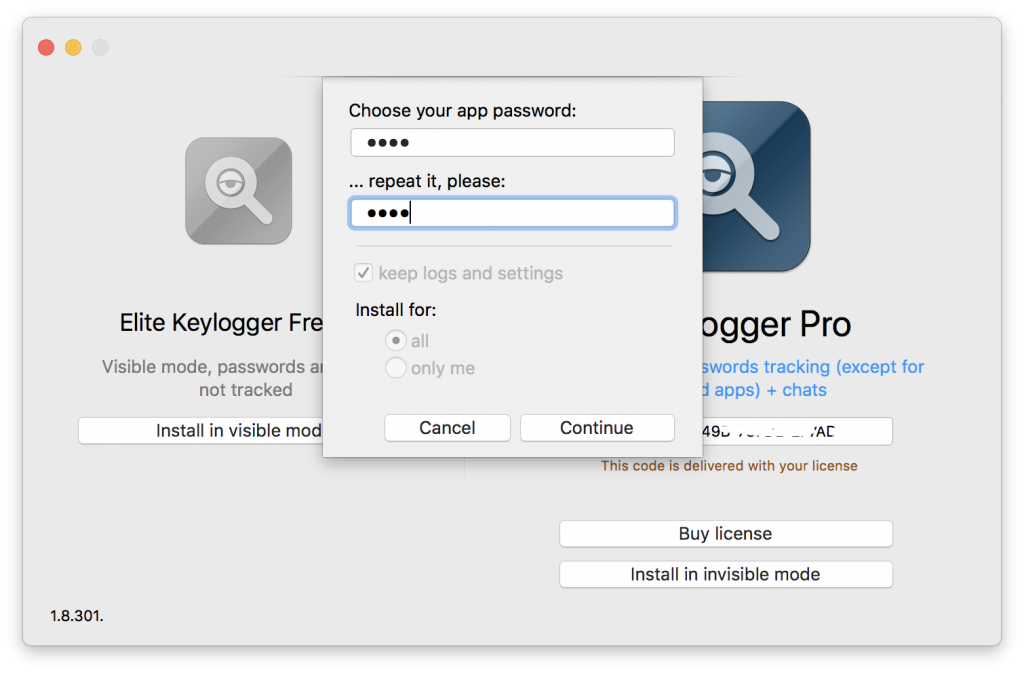 lite keylogger installation