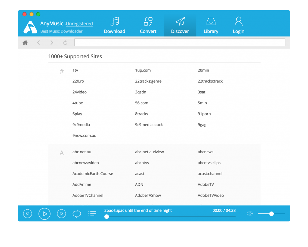 anymusic sources