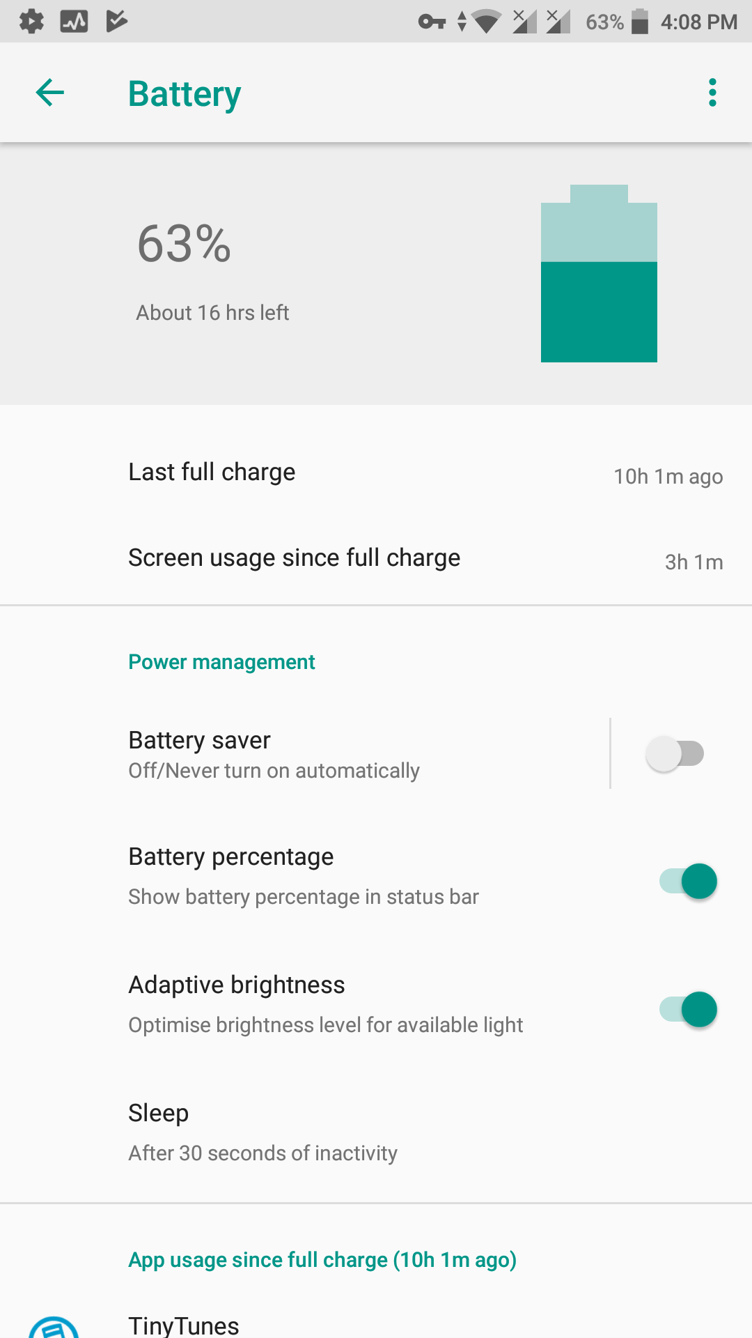 battery stats mi a1