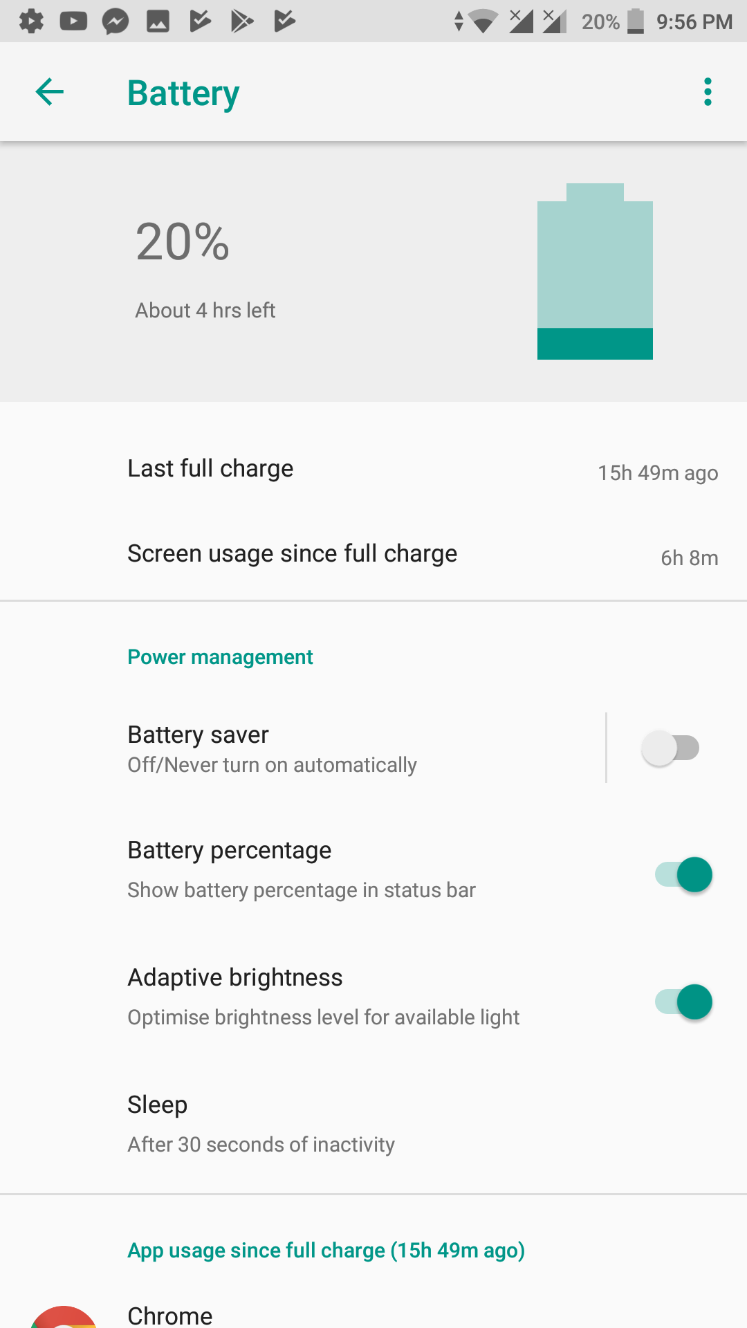 battery stats mi a1