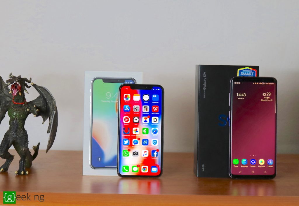 iphone x vs galaxy s9+